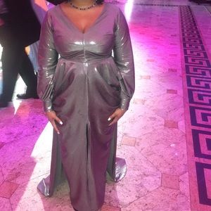 Metallic Silver Bridesmaid Dress